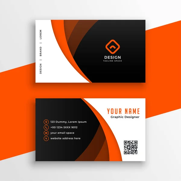 Professional Red Business Card Office — Vettoriale Stock