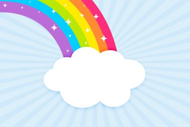 Parıltılı ve bulutlu gökkuşağı