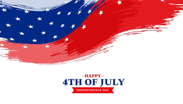 幸せなアメリカ合衆国7月4日独立記念日の旗の背景 — ストックベクタ