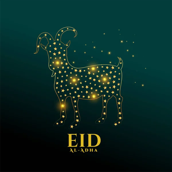 Eid Adha Mubarak Islamisk Bakrid Hälsning Design — Stock vektor
