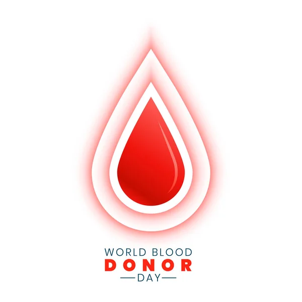 Mundo Doador Sangue Dia Poster Design — Vetor de Stock