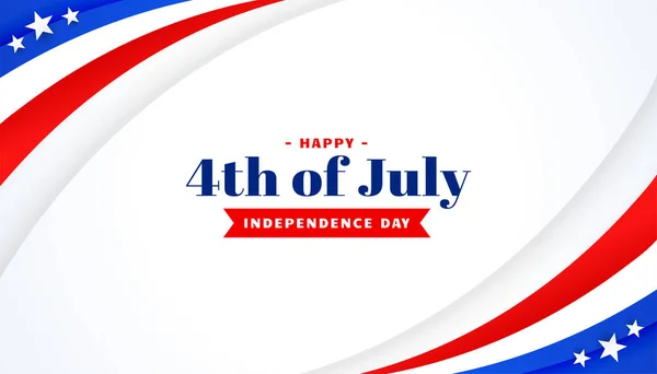 Щасливий День Незалежності Єднаних Держав Америки Стилі Стрічки — стоковий вектор