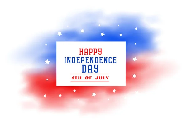 Happy Independence Day America Cloudy Smoke Style — Stock Vector