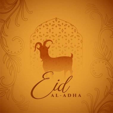 Geleneksel Kurban Bayramı Dekoratif tebrikleri