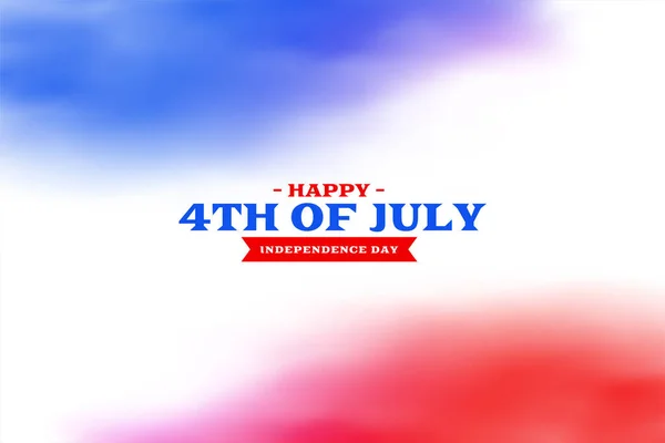 Happy 4Th July Αμερικανική Σημαία Συννεφιασμένο Στυλ Καπνού — Διανυσματικό Αρχείο
