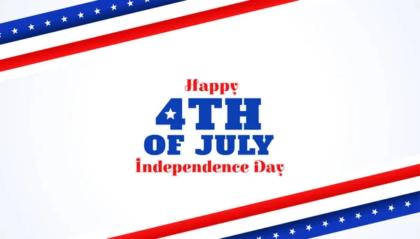 Happy 4Th July Independence Day Creative Simple Background — Stock Vector