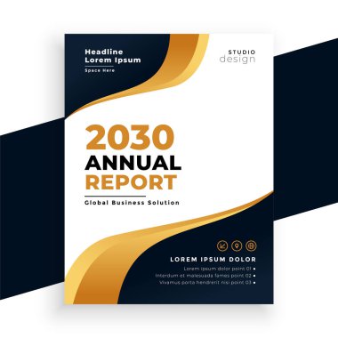 black golden business brochure template design