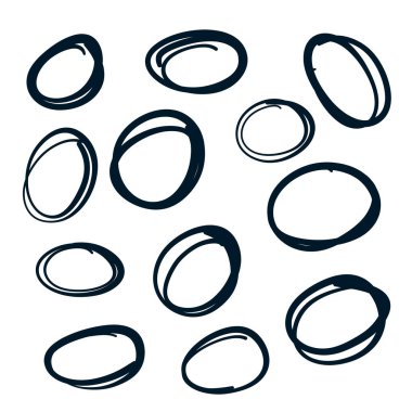 El çizimi oval çizim çemberleri ayarlandı