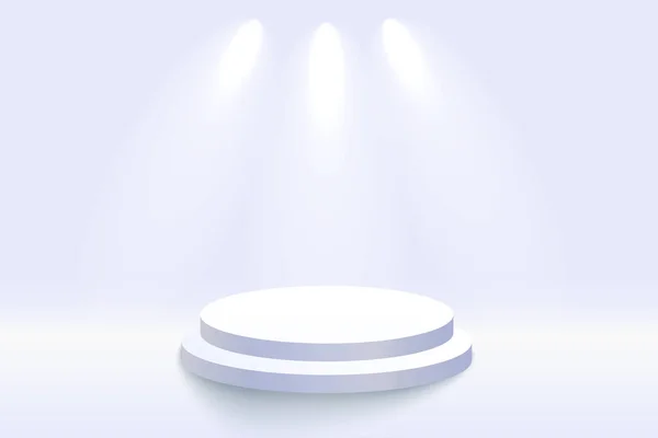 White Background Podium Platform Product Display — Stock vektor