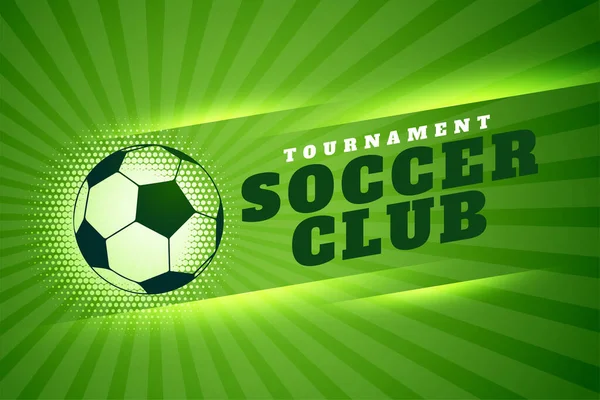 Sports Soccer Club Green Background — Vettoriale Stock