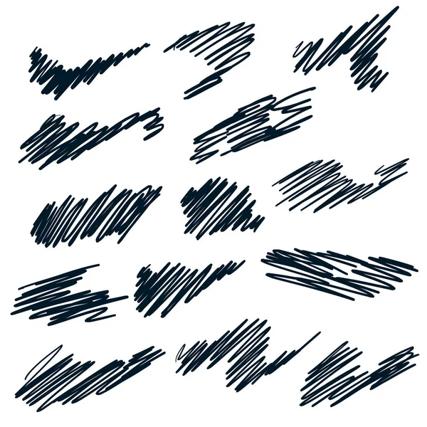 Hand Drawn Sribbles Big Set — Vettoriale Stock