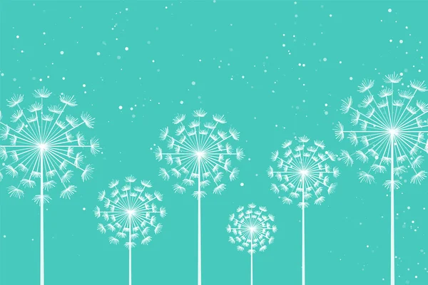 Dandelion Flower Seeds Design Background — Archivo Imágenes Vectoriales