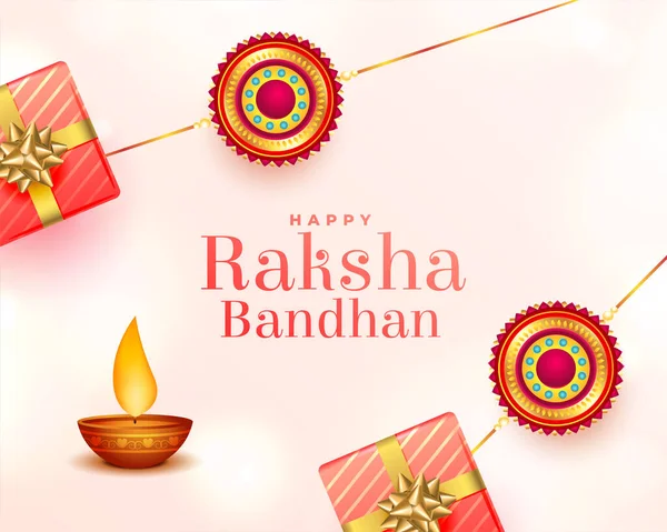 Dekorativní Hinduistický Festival Raksha Bandhan Oslavy Pozadí — Stockový vektor