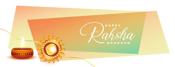 Decorative Raksha Bandhan Festival Greeting Card Template — Stockový vektor