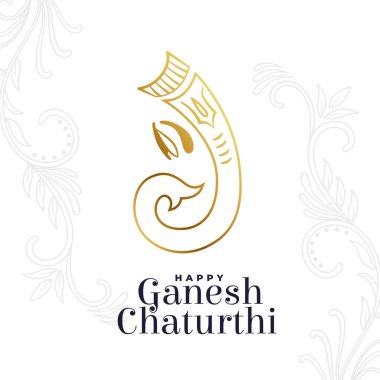 Hindu festivali Ganesh Chaturthi için Lord Ganesha kartı. 