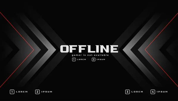Offline Gaming Clack Banner Design —  Vetores de Stock