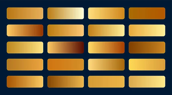 Premium Golden Gradients Collection Swatches — Image vectorielle
