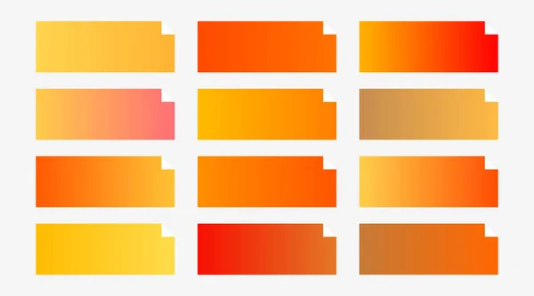 Shades Orange Colorful Gradient Collection —  Vetores de Stock