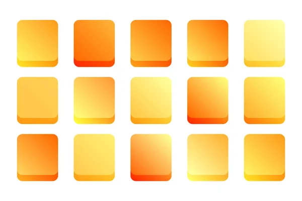 Set Bright Orange Colors Gradient — Vector de stock