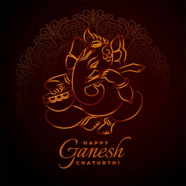 elegant lord ganesha design for indian festival ganesh chaturthi 