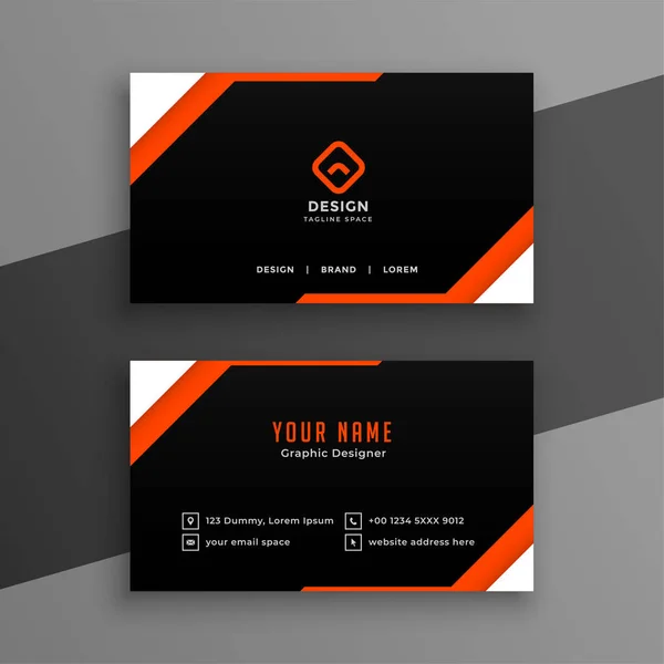 Stylish Red Black Modern Business Card Design — Image vectorielle
