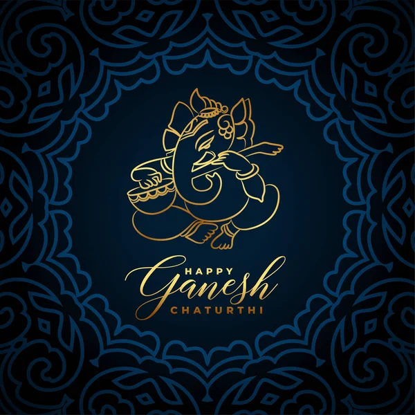 golden lord ganesha design for indian festival ganesh chaturthi 