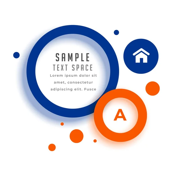Business Infographic Template Circle Design Text Space — ストックベクタ