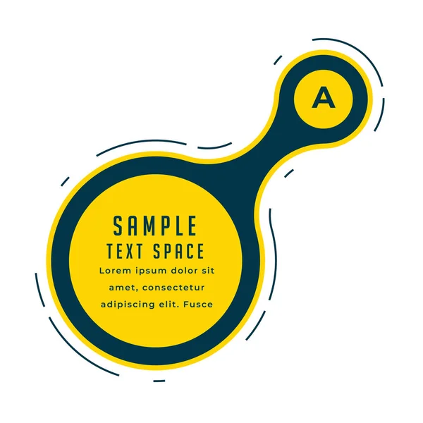 Stylish Web Infographic Template Flat Bubble Design Text Space — Vetor de Stock