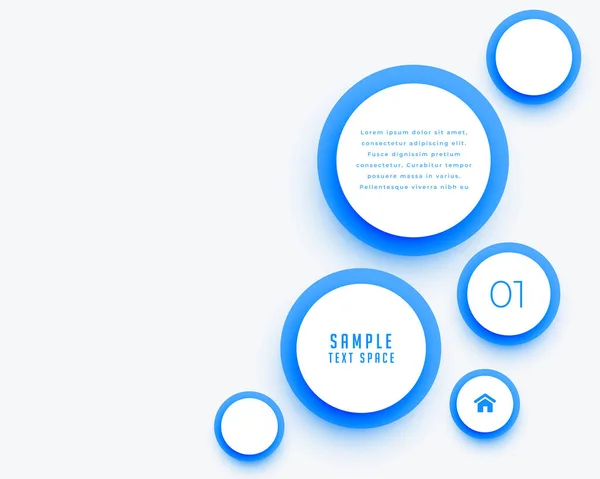 Modern Infographic Banner Bubble Design Text Space — Image vectorielle