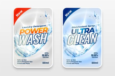 stain remover detergent cleaner label sticker packaging design