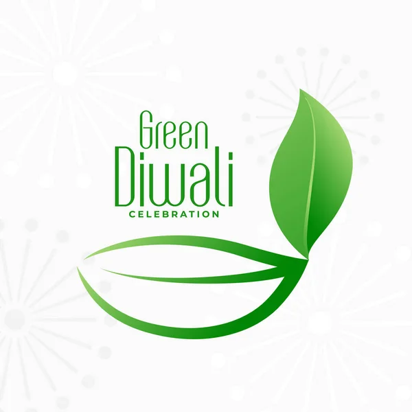 Boldog Zöld Diwali Alkalom Háttér Környezetbarát Koncepció — Stock Vector