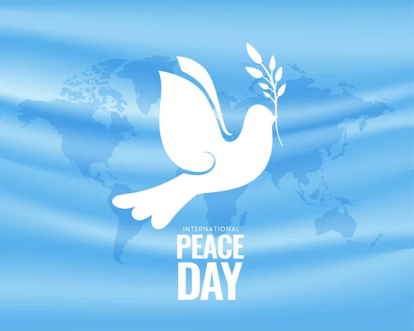 Plantilla Día Paz Mundial Con Paloma Estilo Corte Papel — Vector de stock