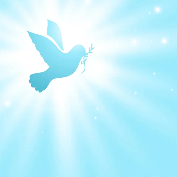 shinny dove of peace background in editable style