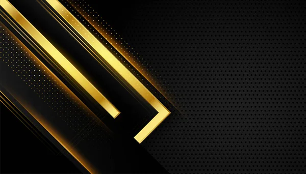 Diseño Fondo Lujo Dorado Negro Premium — Vector de stock