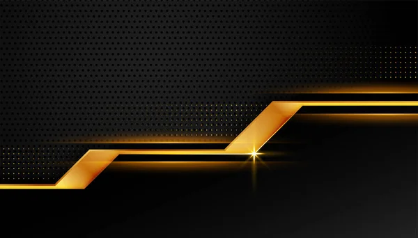 スタイリッシュなブラックとゴールドのVipの背景デザイン — ストックベクタ