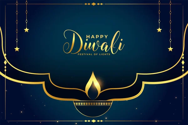 Bannière Culturelle Vacances Diwali Avec Conception Lampe Ethnique — Image vectorielle