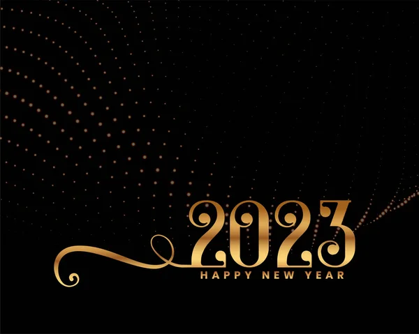 2023 Partículas Estilo Año Nuevo Celebración Vector Fondo — Archivo Imágenes Vectoriales