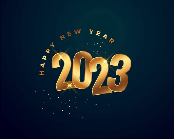 Feliz Año Nuevo 2023 Fiesta Celebración Tarjeta Vector — Vector de stock