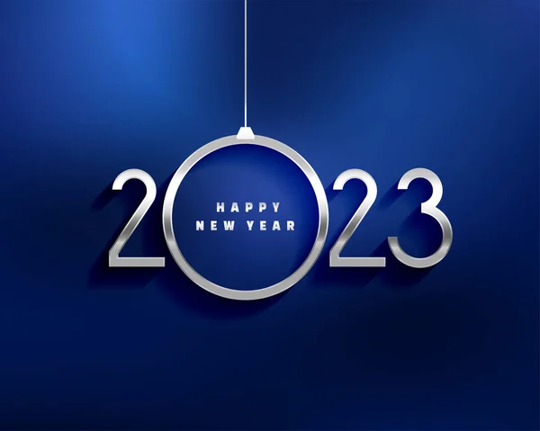 Szczęśliwego Nowego Roku Tło Wakacje 2023 Srebrny Wektor Tekstu — Wektor stockowy