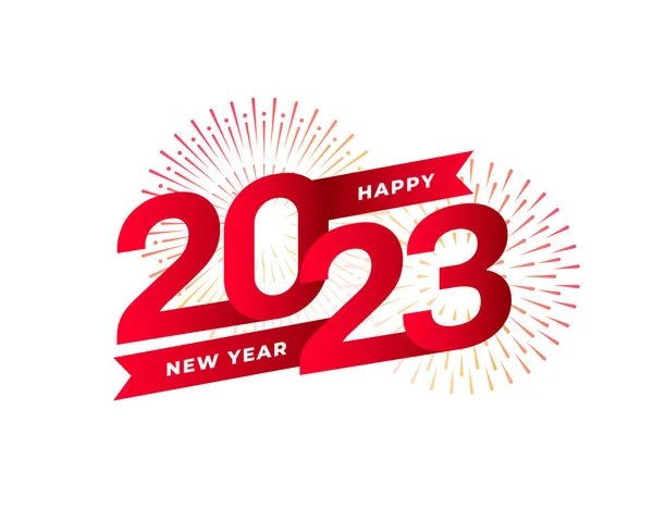 Szczęśliwego Nowego Roku 2023 Tło Uroczystości Wektorem Fajerwerków — Wektor stockowy