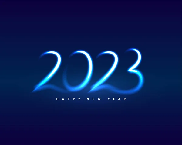 2023 Λαμπερό Επιστολόχαρτο Για Νέο Έτος Διάνυσμα Ευχετήρια Κάρτα — Διανυσματικό Αρχείο
