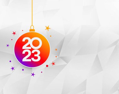 Yeni yıl 2023 tatil arkaplanı düşük poli stil vektörü 