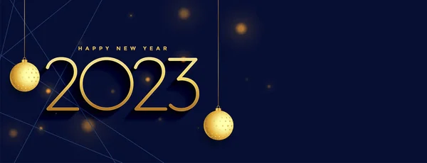Felice Anno Nuovo 2023 Carta Parati Con Vettore Palla Natale — Vettoriale Stock