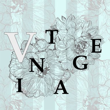 Şakayık eskizli modern klasik tasarım