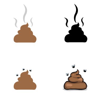 Vector set of shit: icon and illustration clipart
