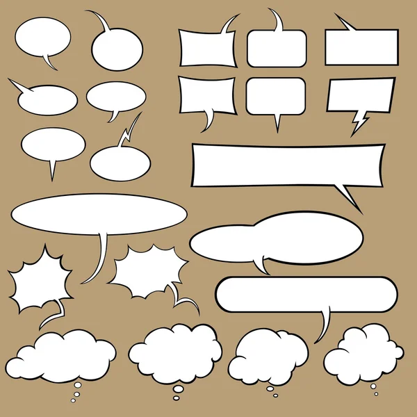 Talk and think vector bubbles — Stock Vector