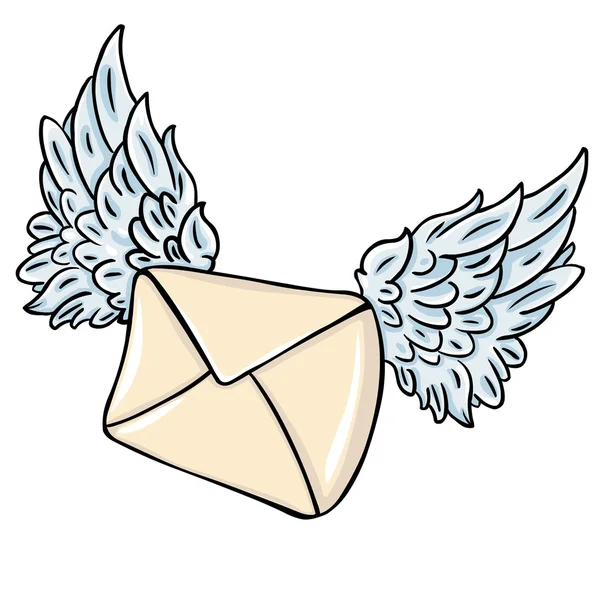Vector vliegende envelop — Stockvector