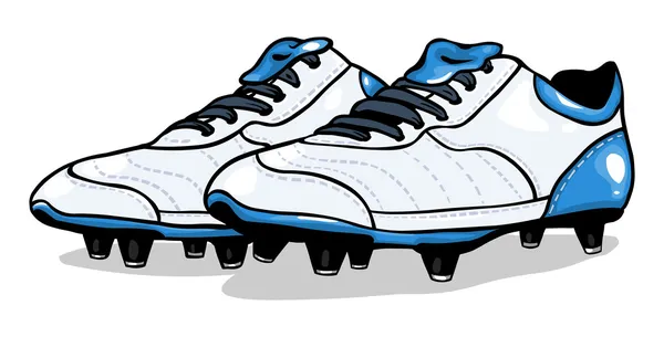 Vector botas de futebol branco — Vetor de Stock