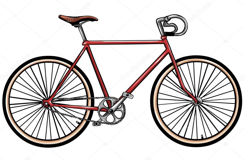 Vector red bicycle