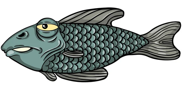 矢量字符-坏脾气的鱼 — 图库矢量图片